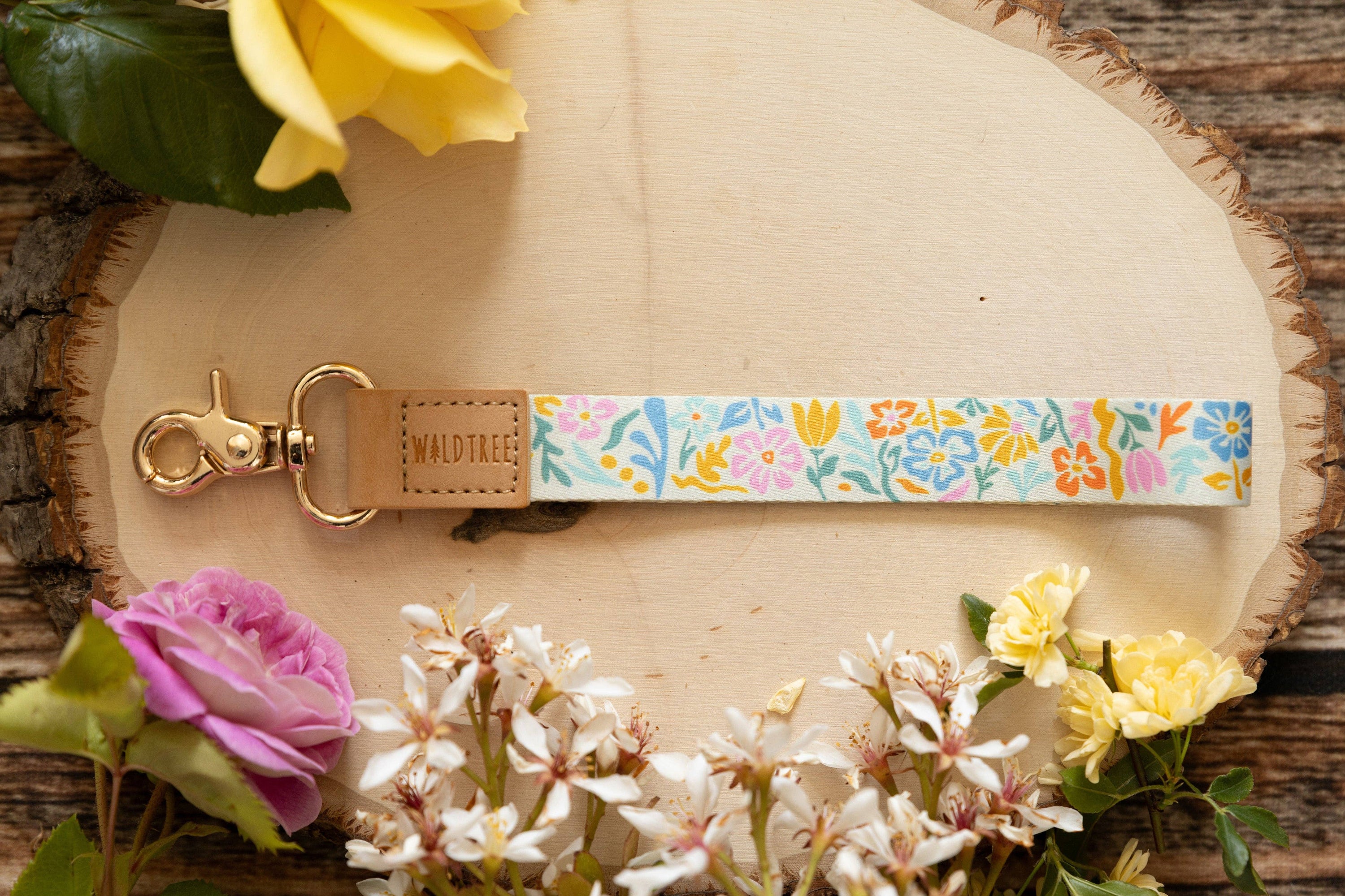 Summer Floral Wristlet Keychain keychain Wildtree