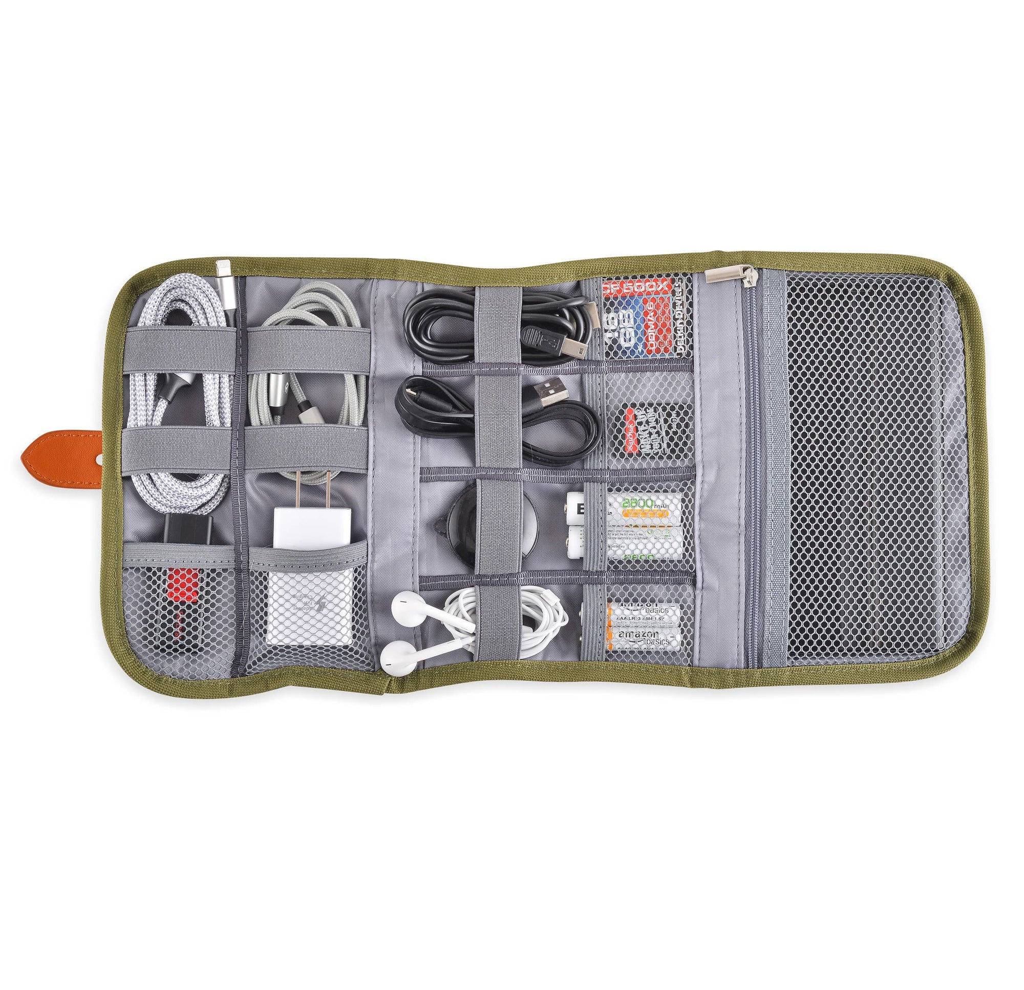 Olive Electronics Organizer Travel Bag cable managment Onyx Outfitters NW   