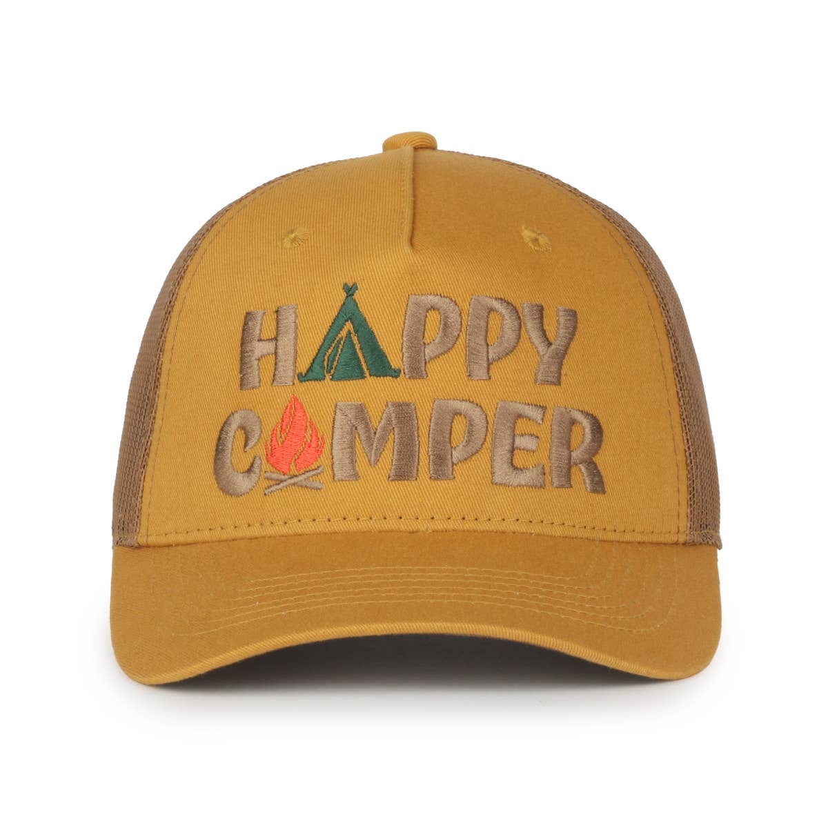 Happy Camper Cap Hat Outdoor Cap