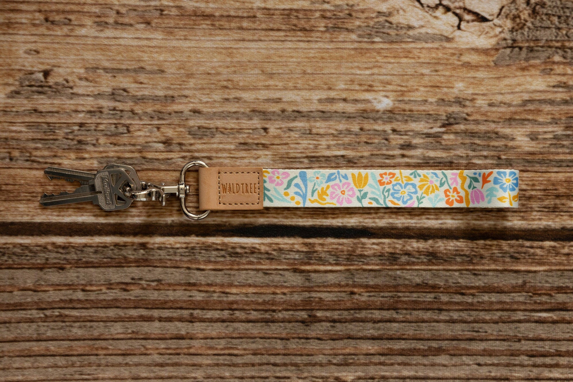 Summer Floral Wristlet Keychain keychain Wildtree