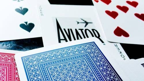 Aviator Standard Poker Cards (Red) playing cards Cardshouse   