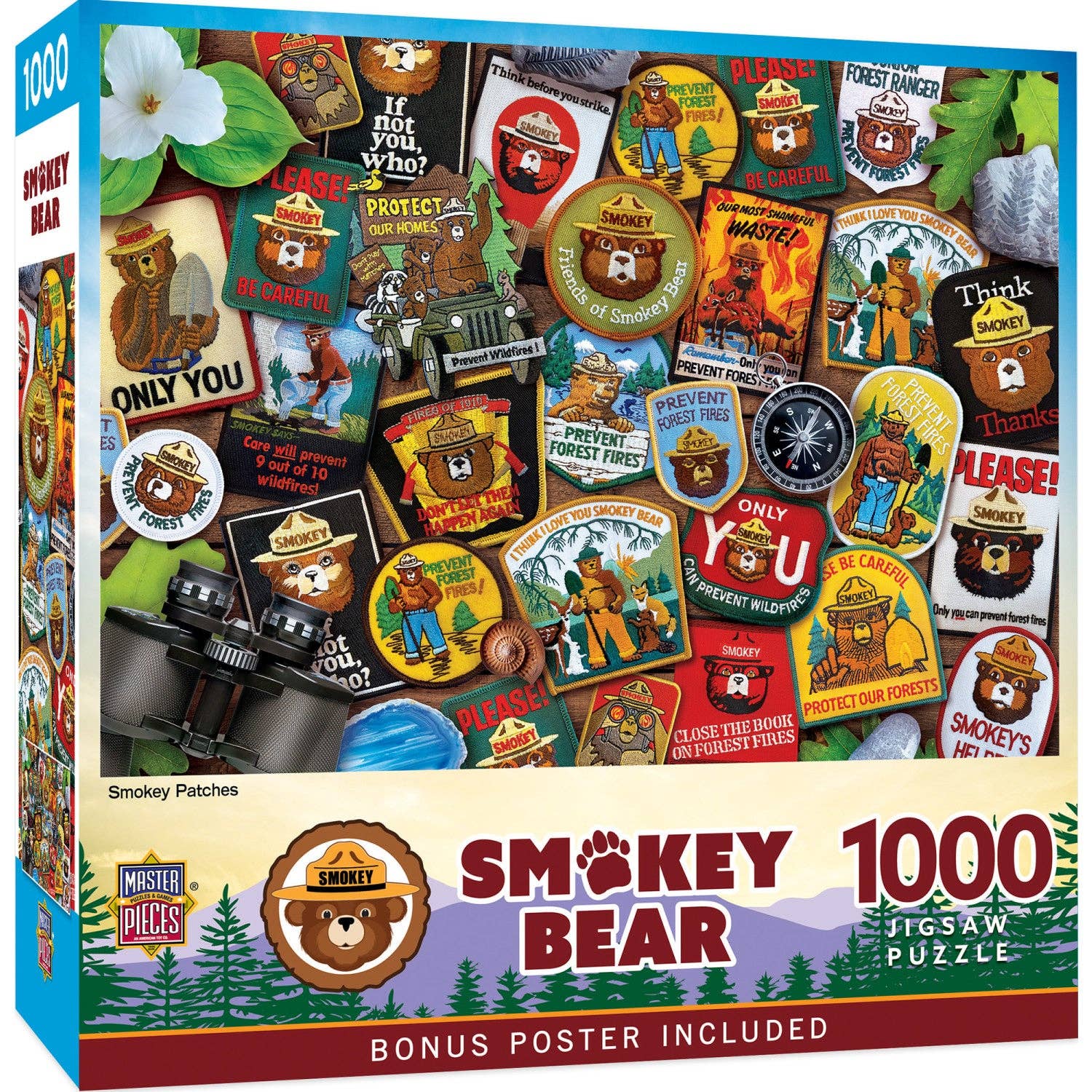 Smokey Bear Patches 1000 Piece Jigsaw Puzzle puzzle Masterpieces Puzzles   