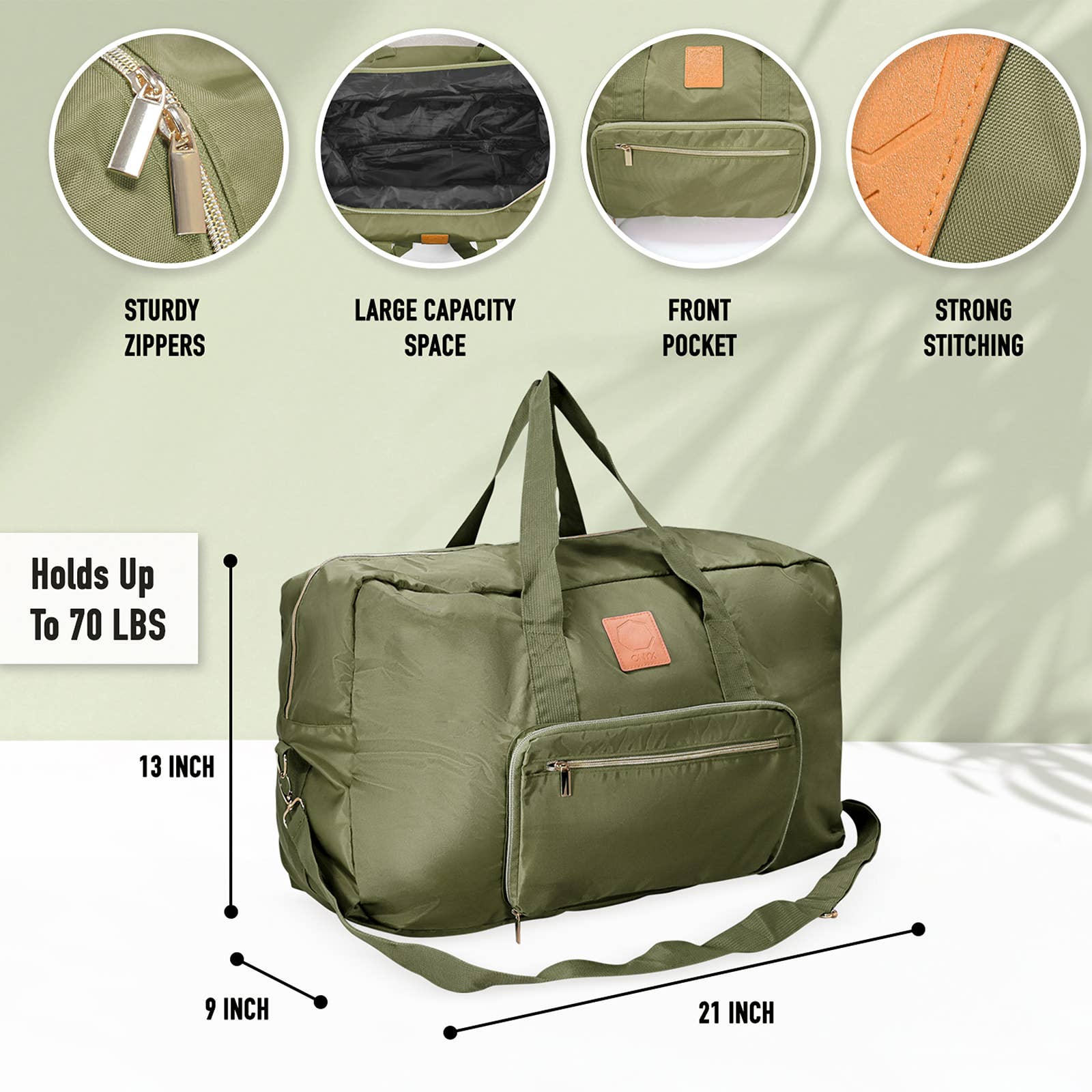 Foldable Duffel Bag bag Onyx Outfitters NW   