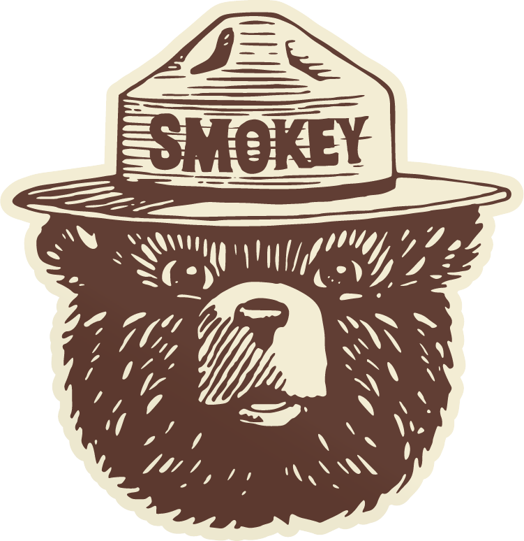 Smokey Bear Logo Sticker sticker The Landmark Project