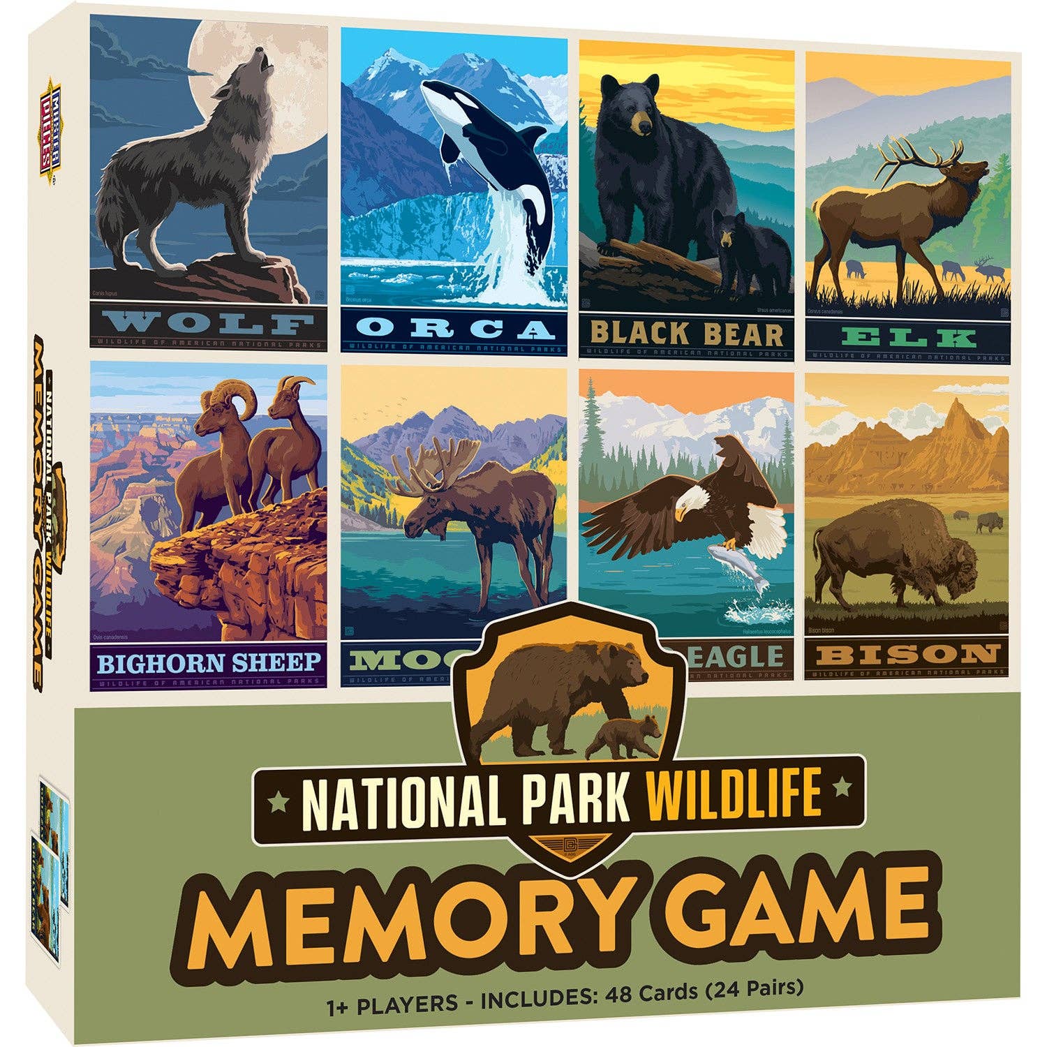 National Parks Wildlife Memory Game game Masterpieces Puzzles