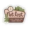 "Not Lost, Just Taking The Scenic Route" Sticker sticker Big Moods   