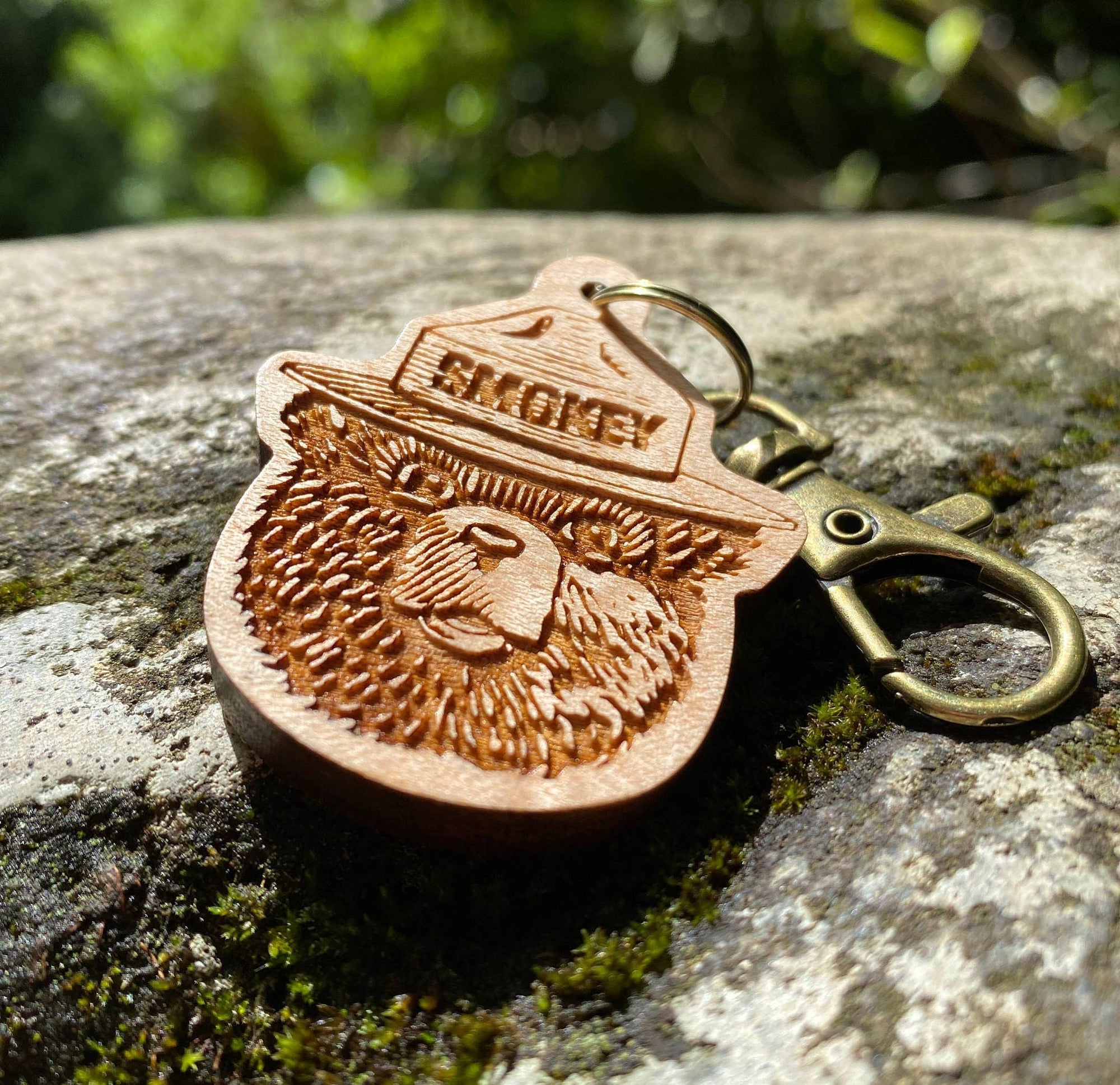 Smokey Bear Keychain | Officially Licensed Smokey Bear keychain The Nostalgia Company Smiling