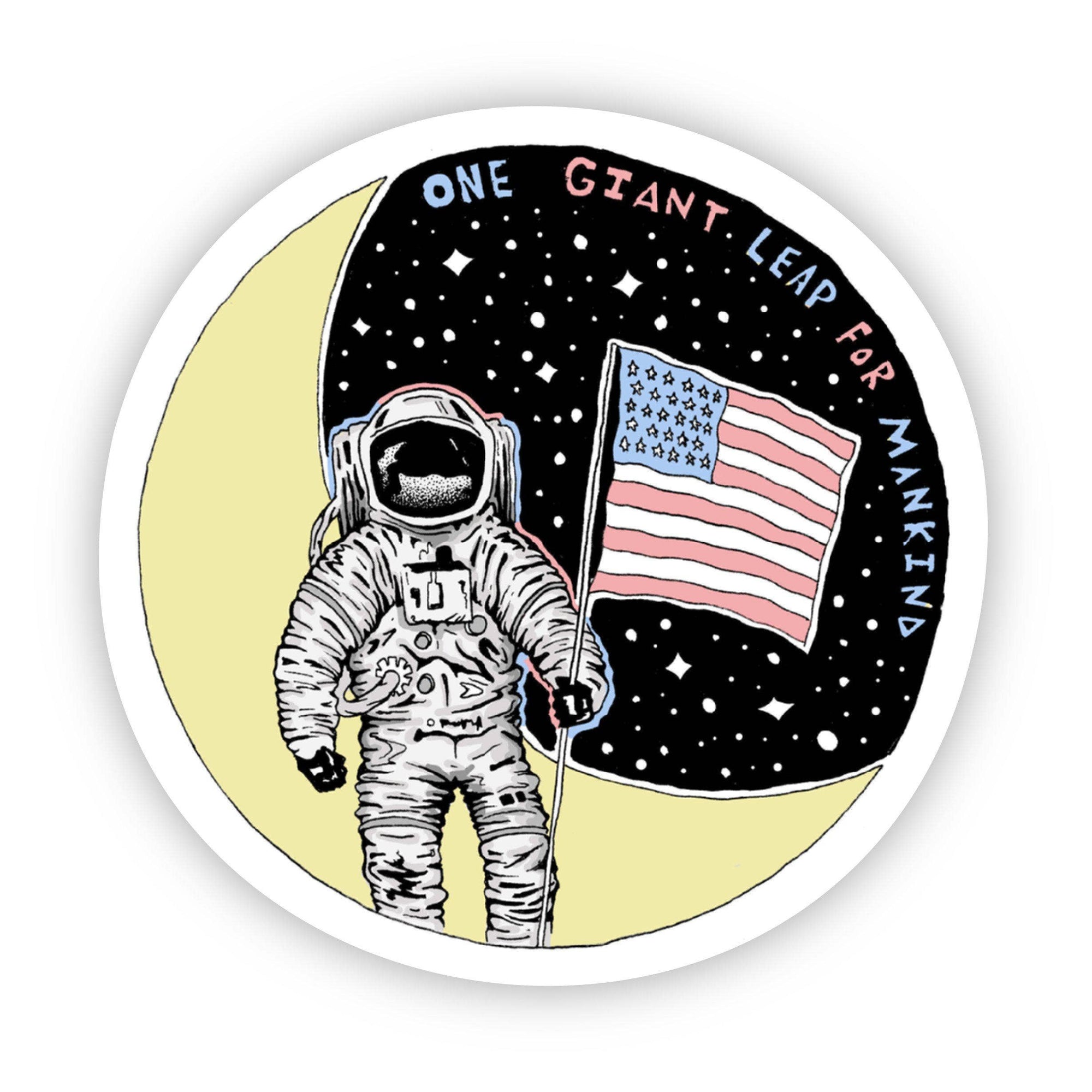 One Giant Leap for Mankind Sticker sticker Big Moods   