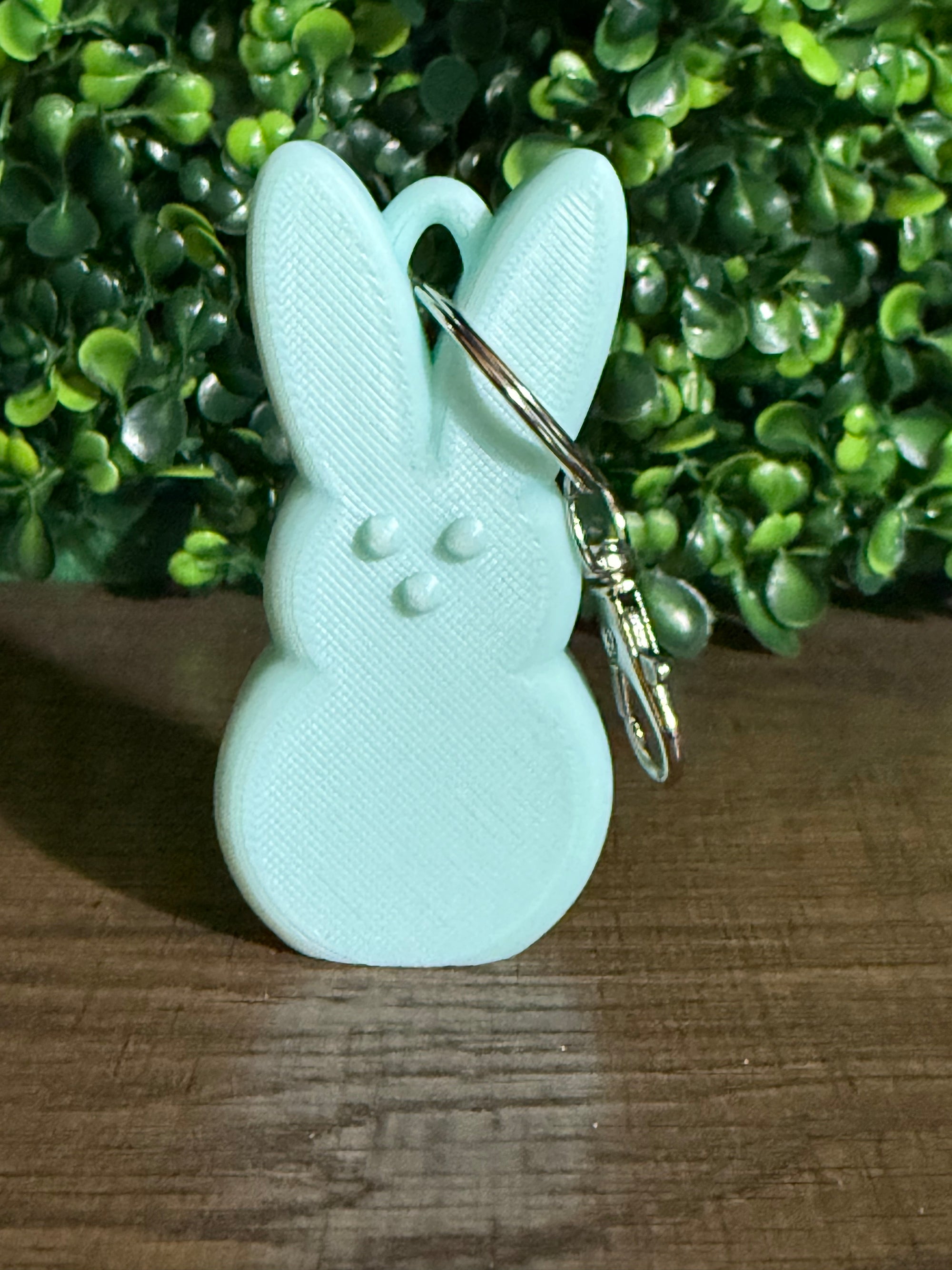 Pastel Blue Bunny Keychain