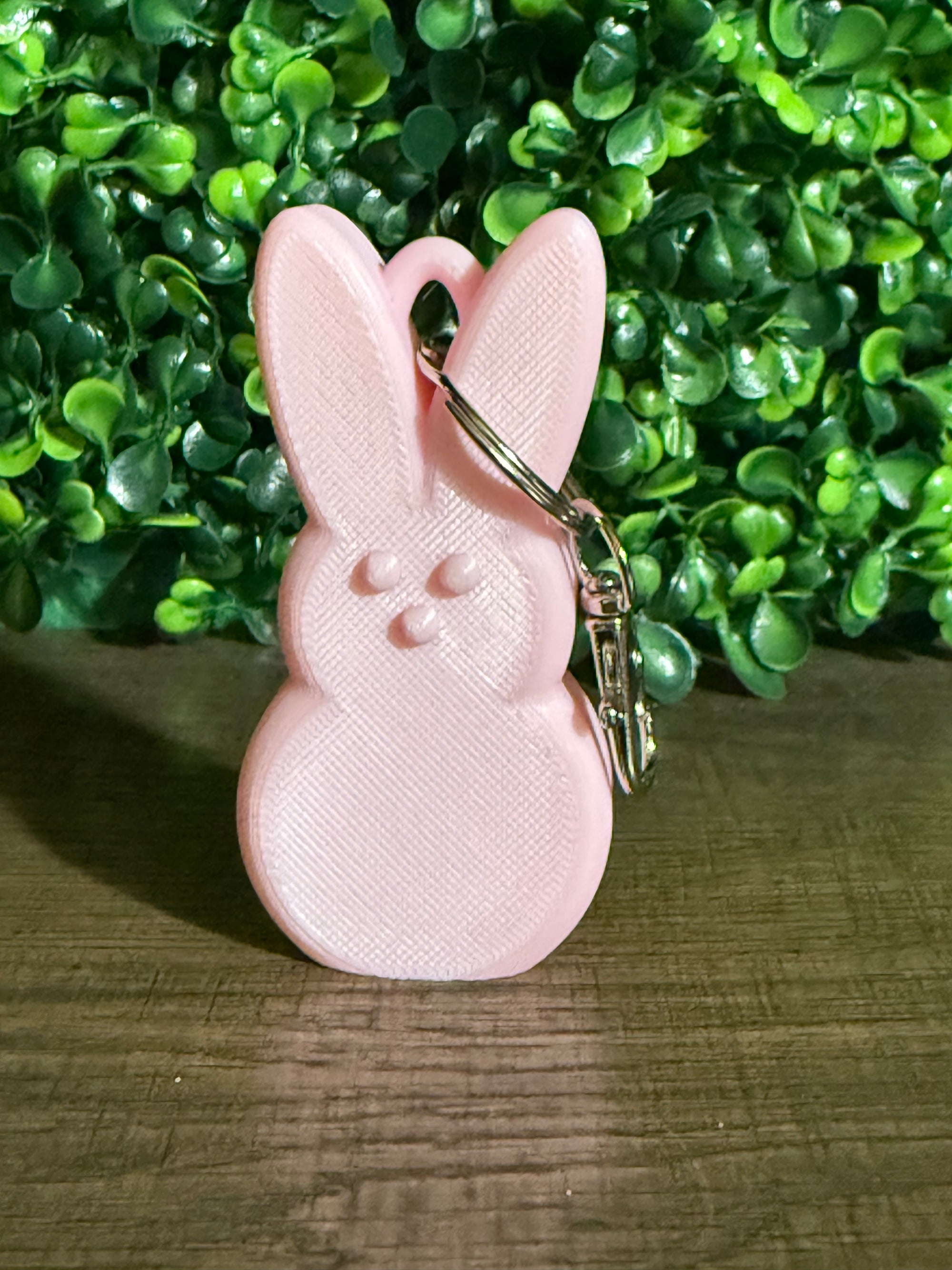 Pastel Pink Bunny Keychain
