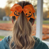 pumpkin hair bow, orange, halloween