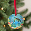 Ocean Scene Glass Ornament ornament Orange Grove Trading Post