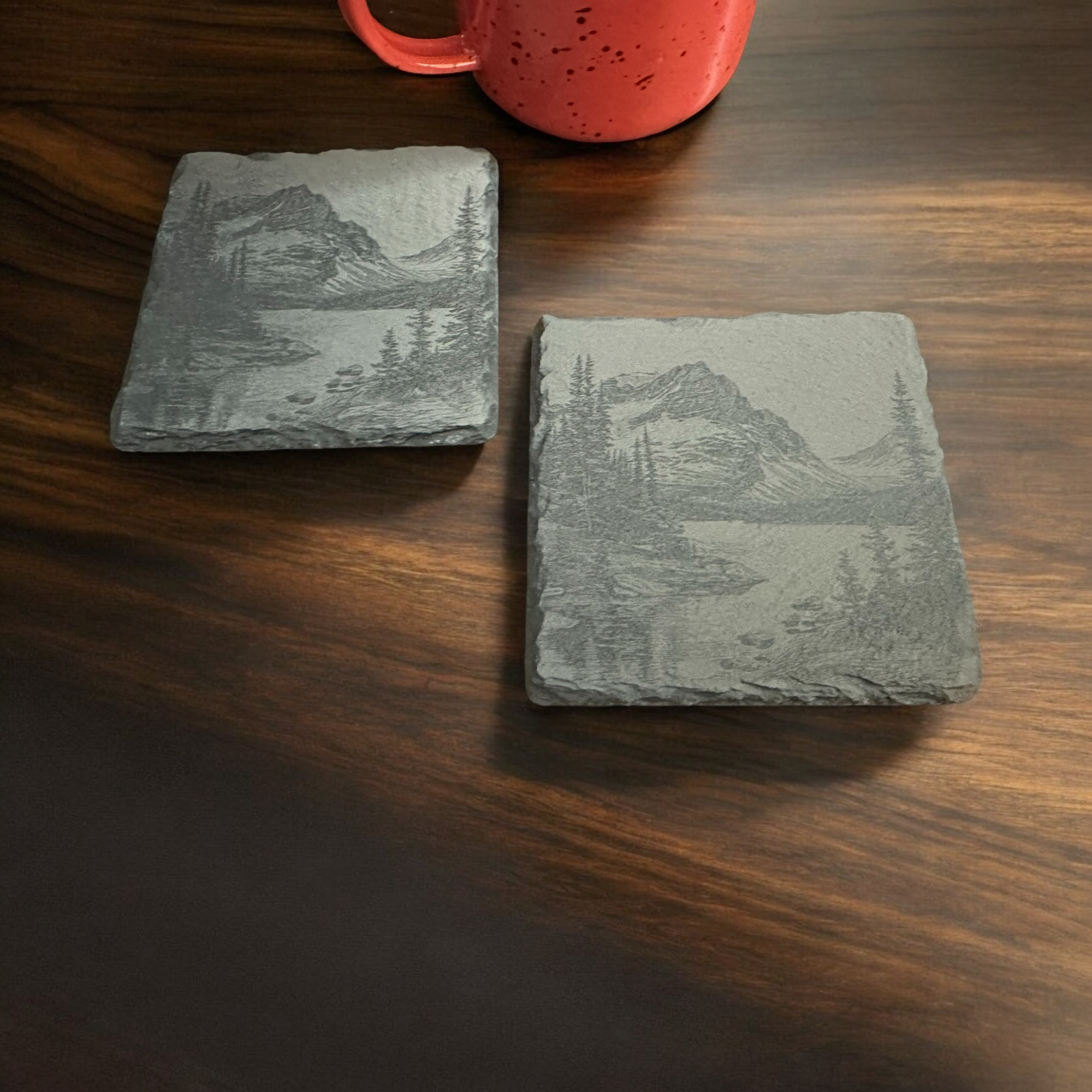 Black Slate Drink Coaster Coaster National Parks and Beyond Set of 2  