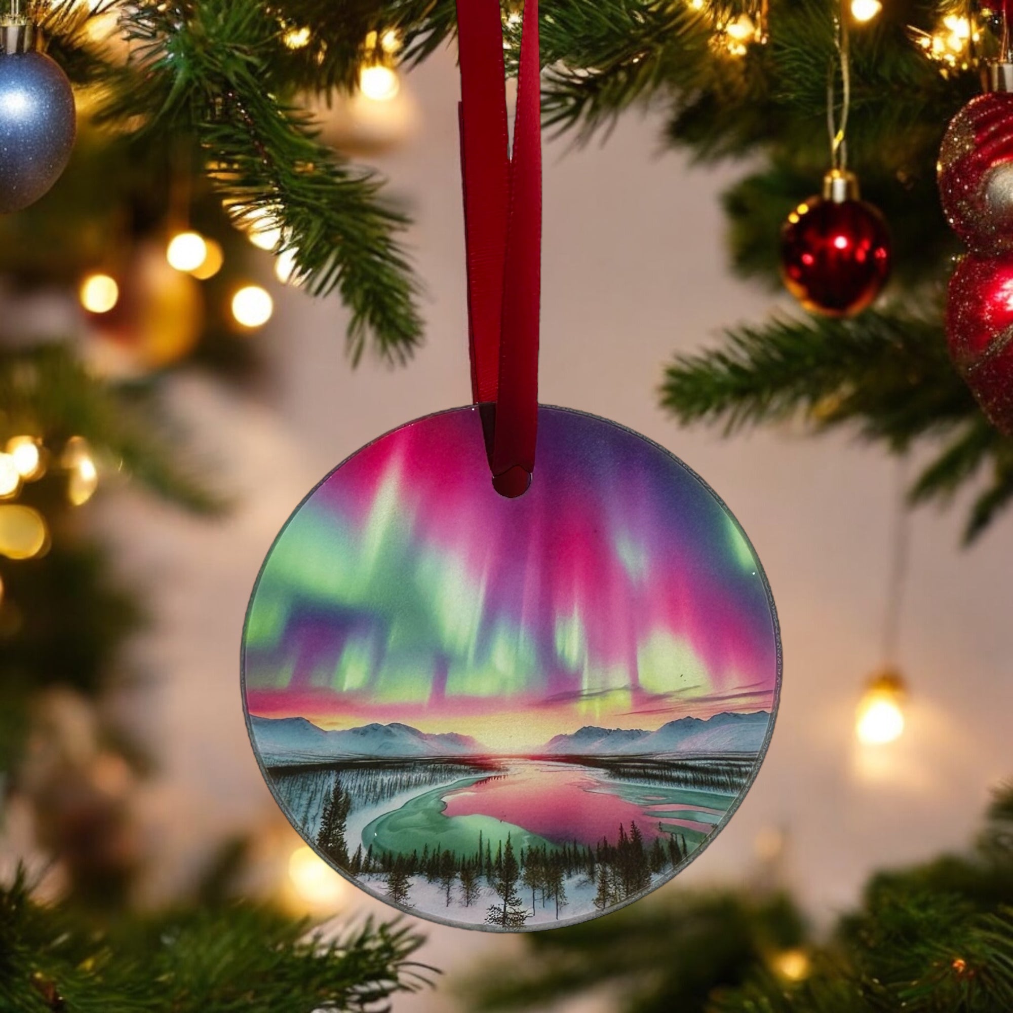 Northern Lights Glass Ornament ornament Orange Grove Trading Post   