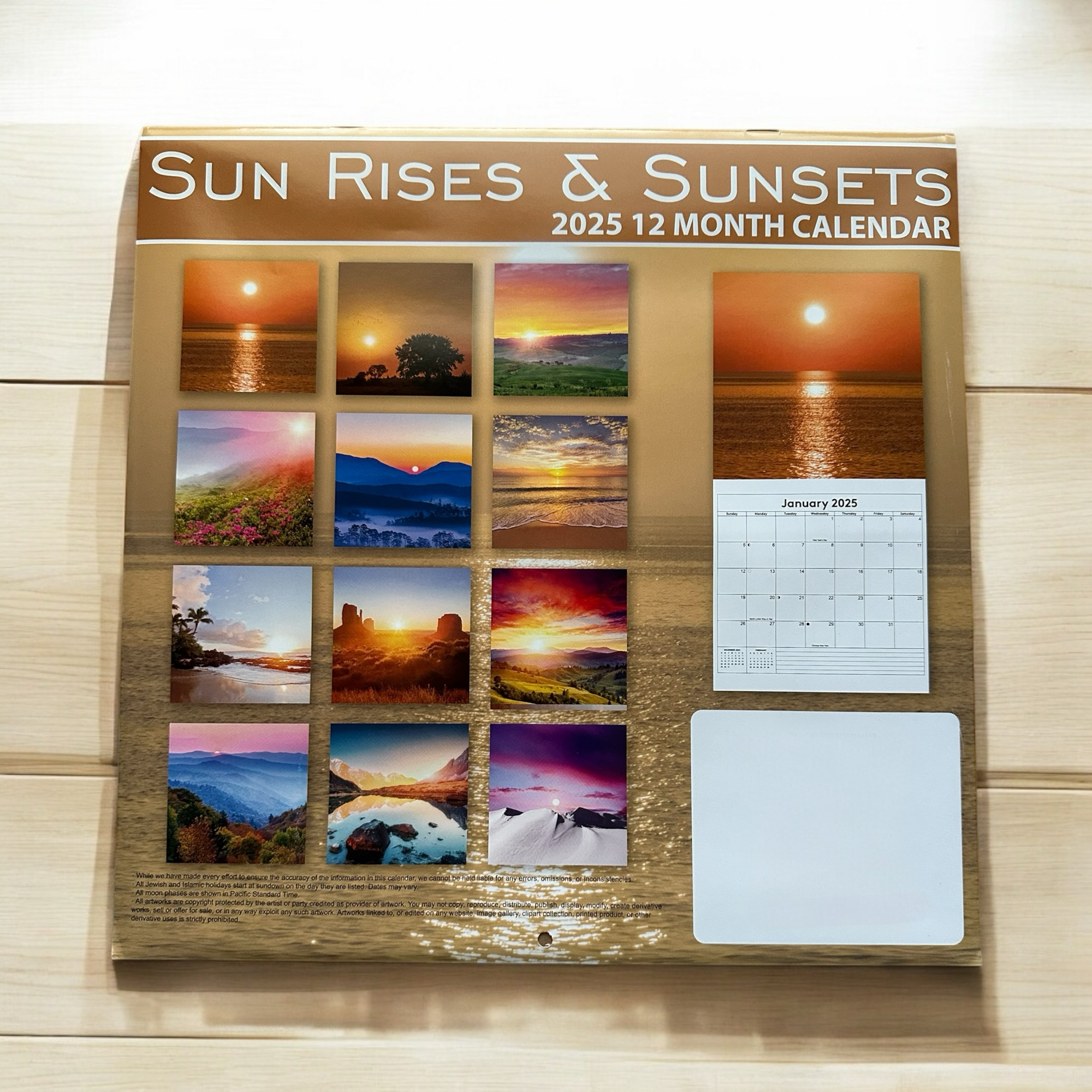 Sun Rises & Sunsets 2025 Calendar Calendar Orange Grove Trading Post   