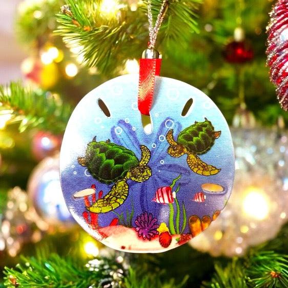 Sand Dollar Sea Turtles Ornament ornament Sea Creations