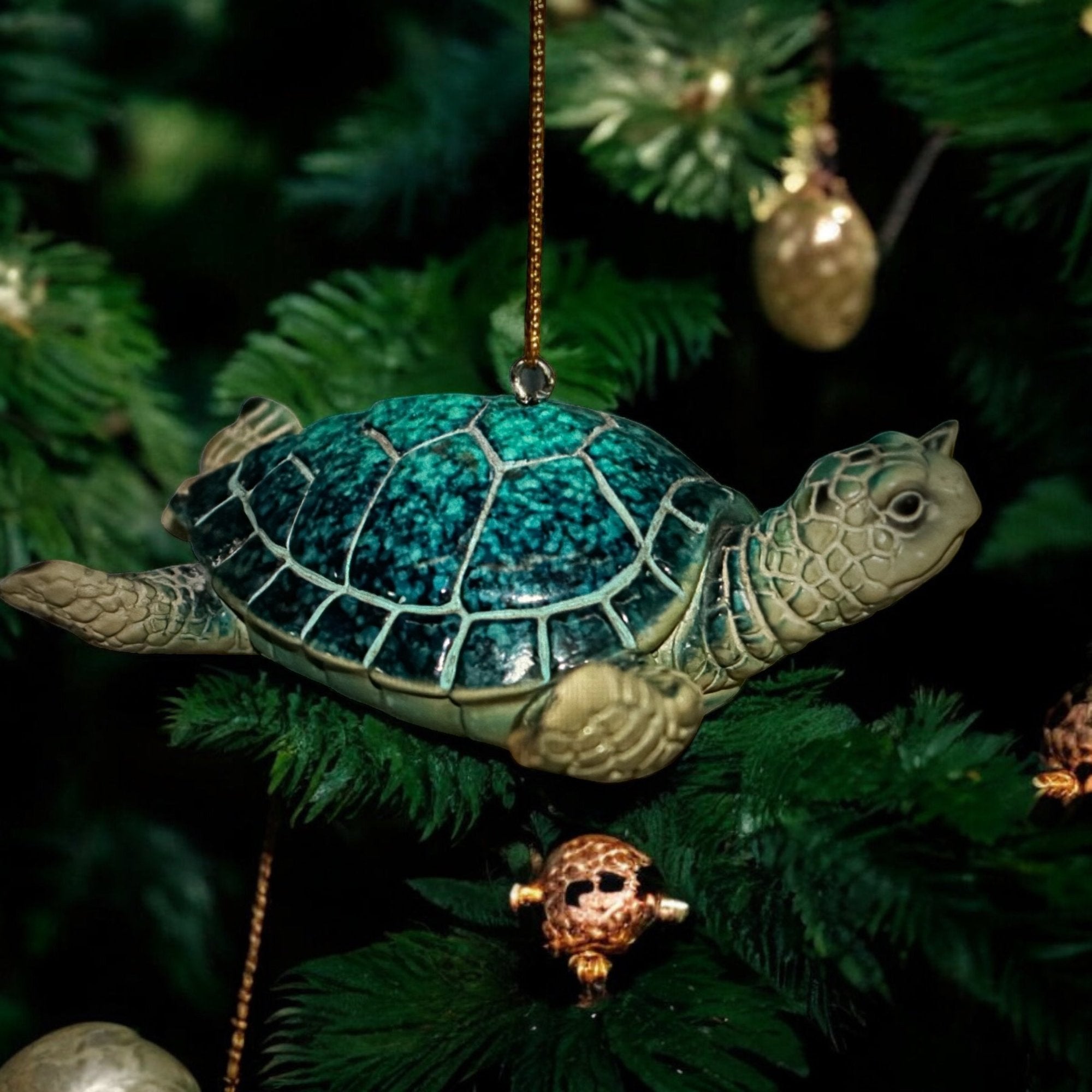 Turtle Ornament Blue