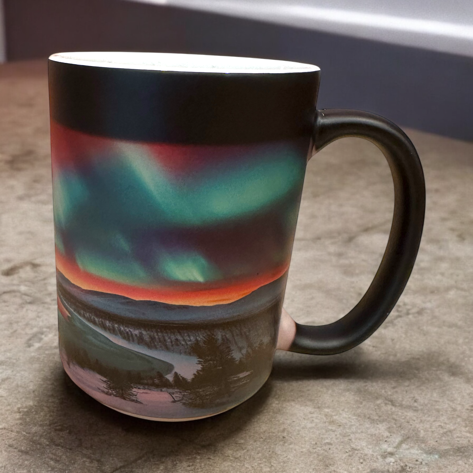 Northern Lights Color Changing Mug 15 oz Mug Orange Grove Trading Post