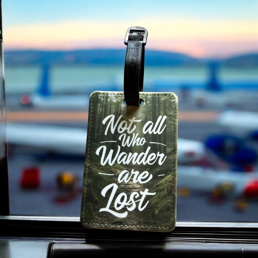 Not all who wander are lost Luggage Tag Luggage Tag Orange Grove Trading Post
