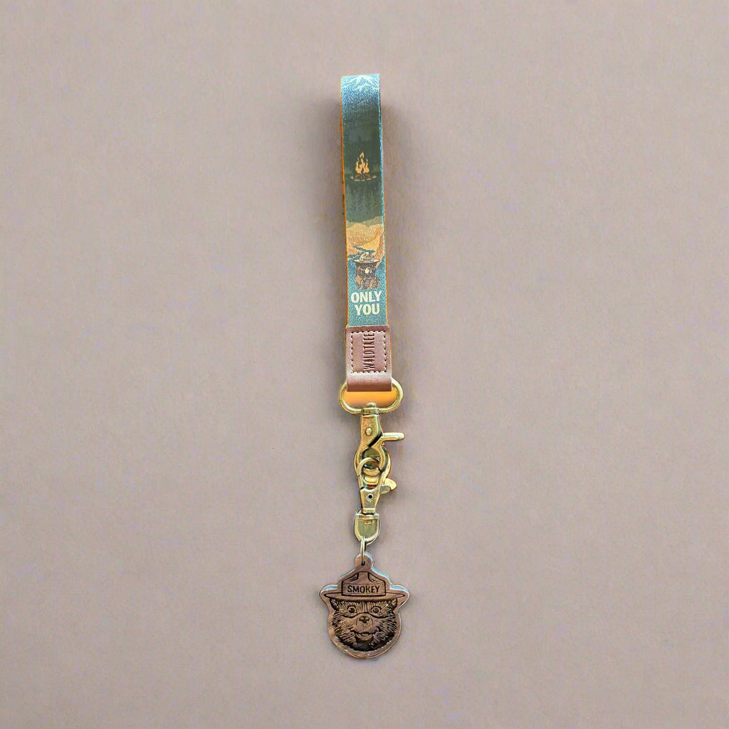 Smokey Bear Lanyard & Wood Keychain Set keychain The Nostalgia Company