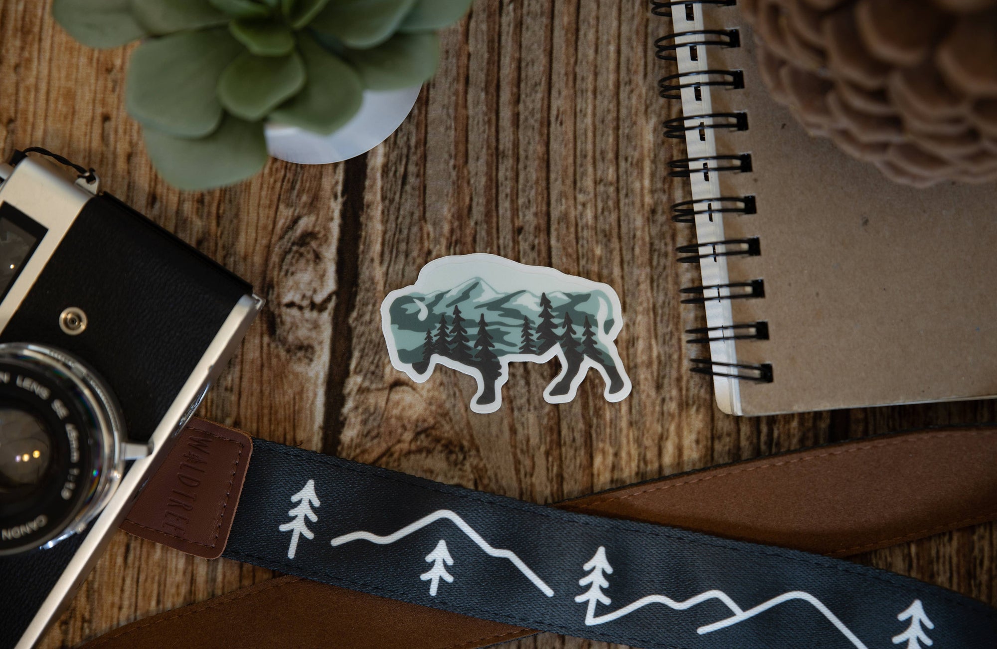 Bison Landscape Sticker sticker Wildtree