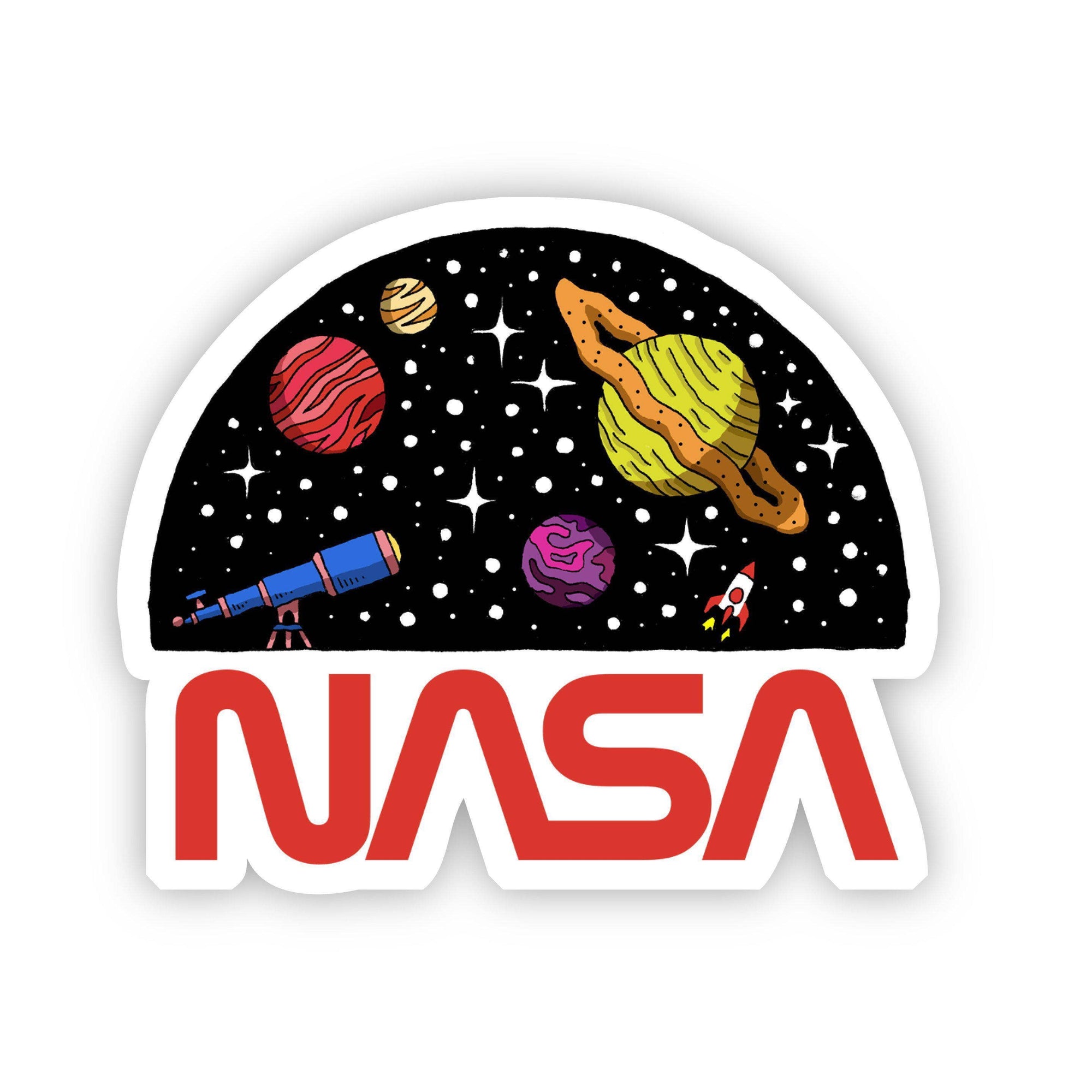 NASA Telescope & Planets Sticker sticker Big Moods   