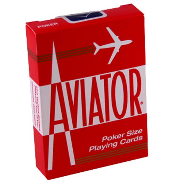 Aviator Standard Poker Cards (Red) playing cards Cardshouse   