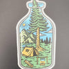 Bottle of Serenity Camping Scene Sticker sticker National Parks and Beyond   