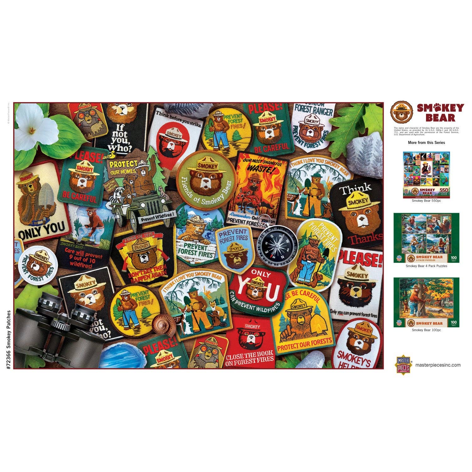 Smokey Bear Patches 1000 Piece Jigsaw Puzzle puzzle Masterpieces Puzzles   