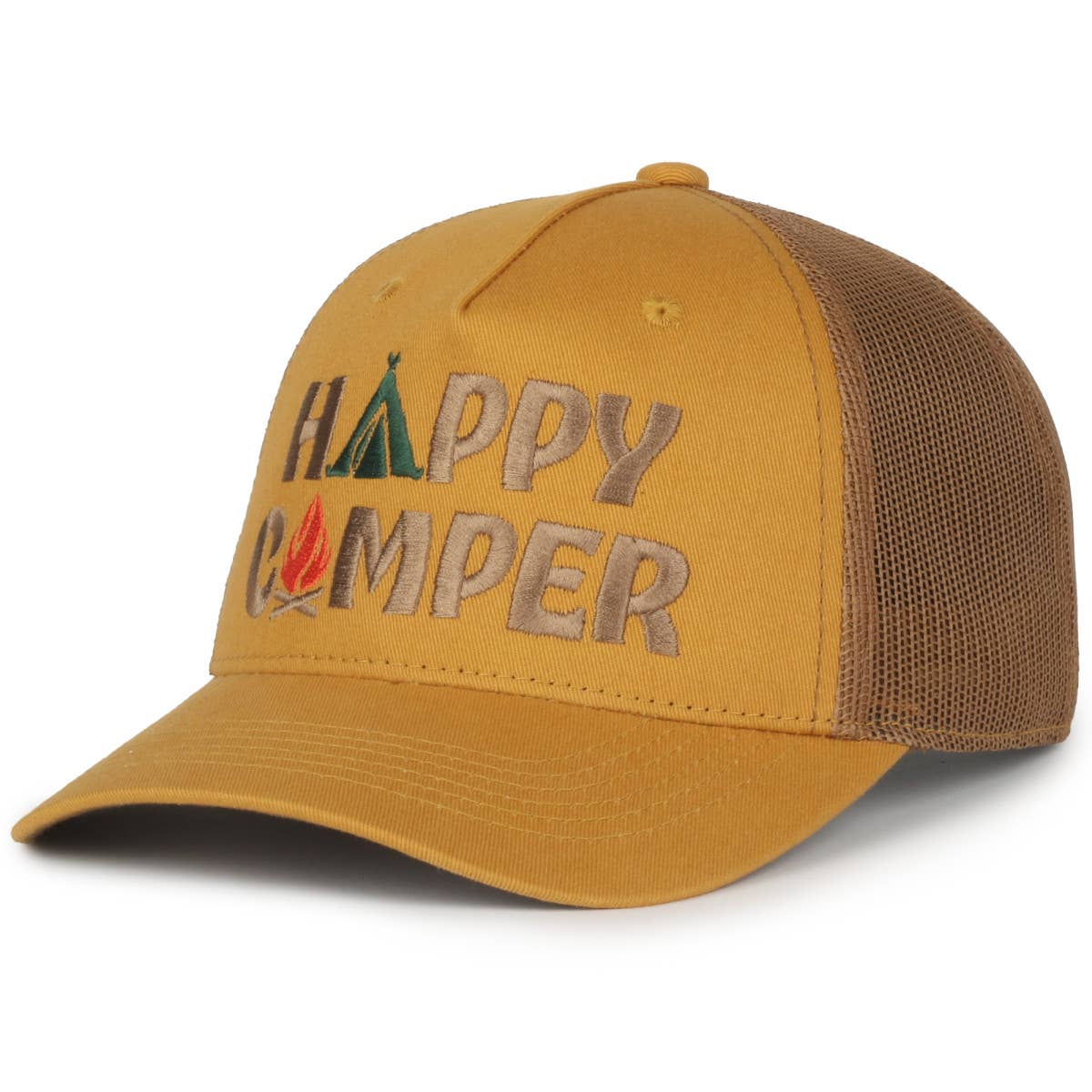 Happy Camper Cap Hat Outdoor Cap