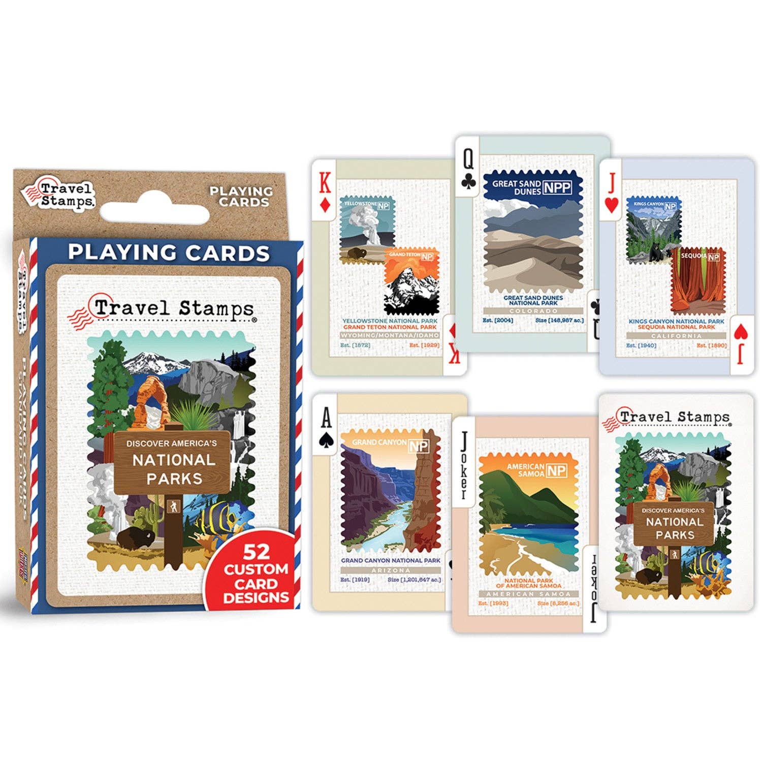 National Parks Travel Stamps Playing Cards playing cards Masterpieces Puzzles