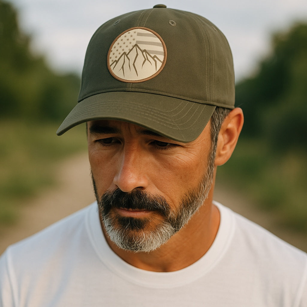 Mountain Flag Cap Hat Outdoor Cap