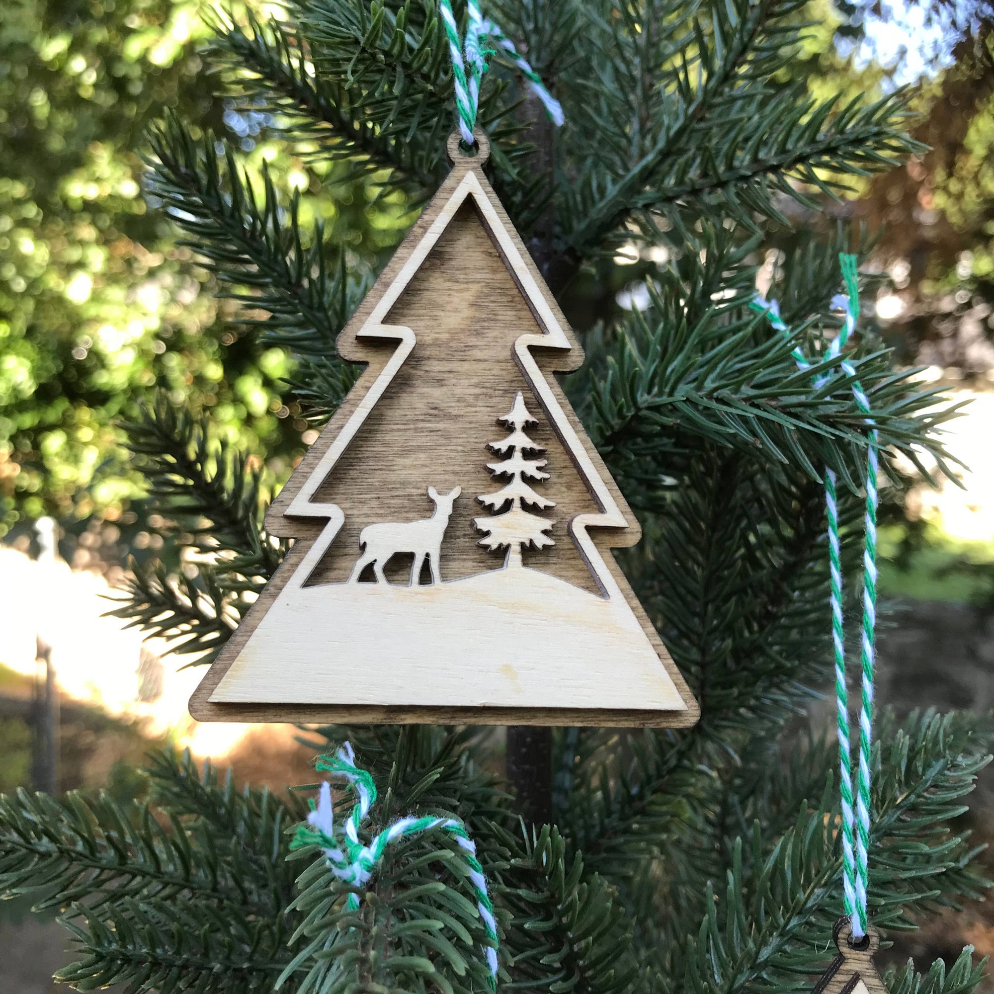 Wooden Christmas Ornament Deer ornament National Parks and Beyond   